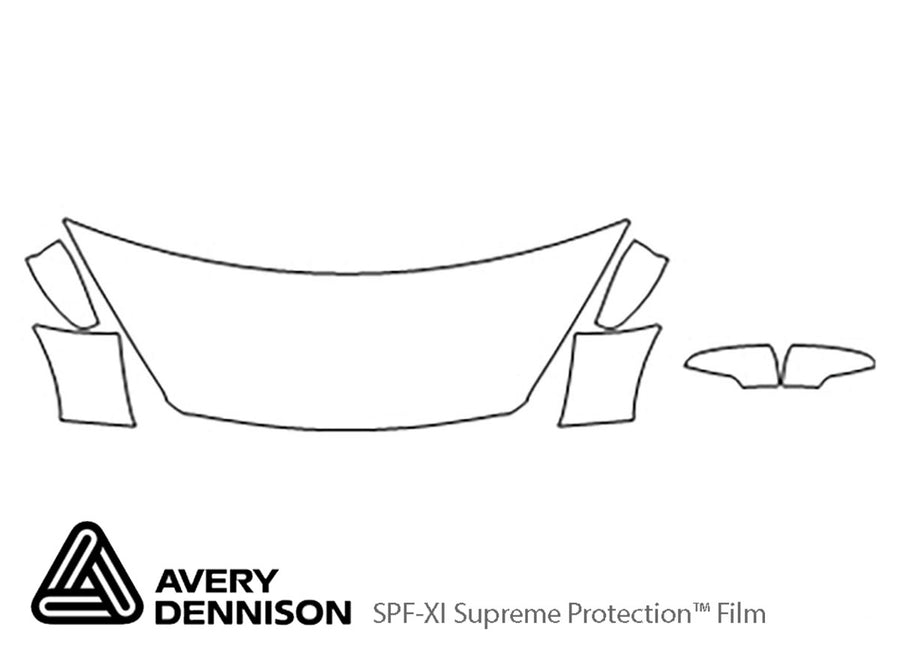 escape Avery Dennison Clear Bra Hood Precut PPF Diagram