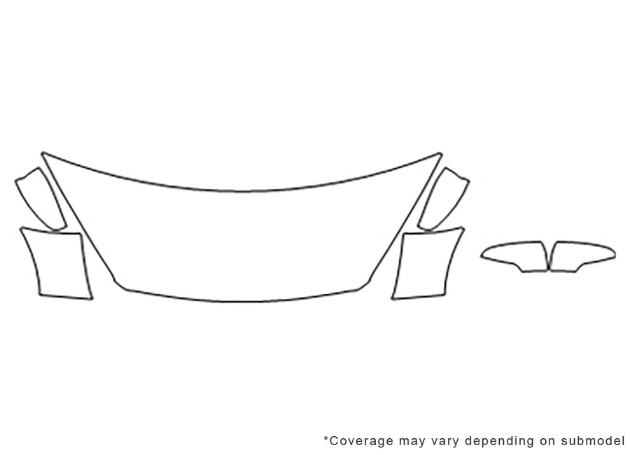 escape Avery Dennison Clear Bra Hood Precut PPF Diagram