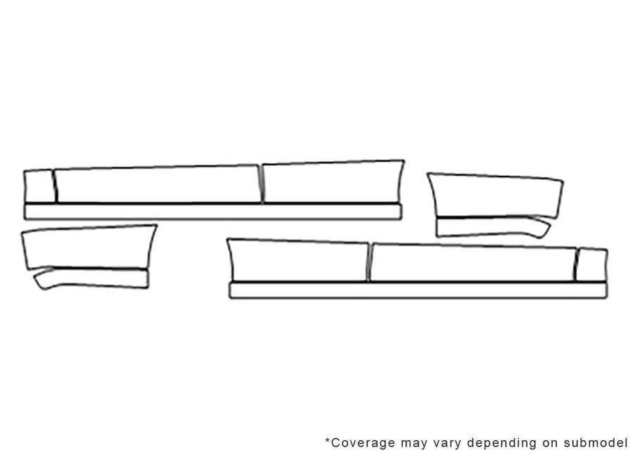 expedition 3M Clear Bra Door Cup Precut PPF Diagram