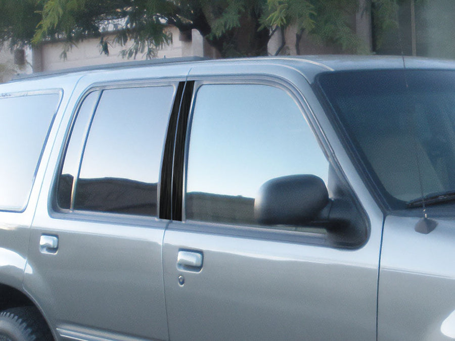 ford explorer 1991-2001 Brushed Aluminum Black Pillar Cover Diagram