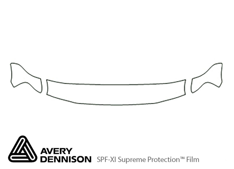 explorer Avery Dennison Clear Bra Hood Precut PPF Diagram