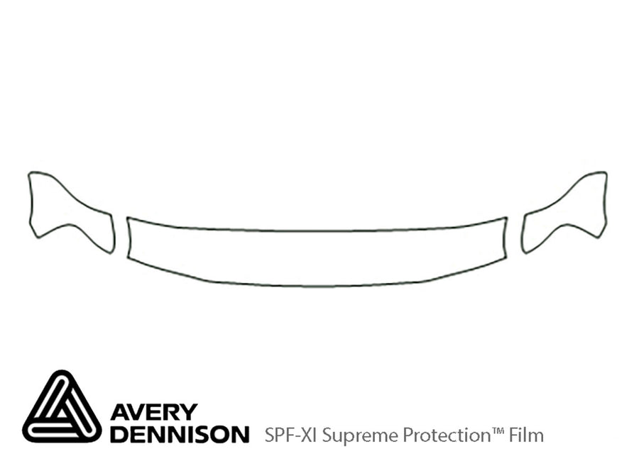 explorer Avery Dennison Clear Bra Hood Precut PPF Diagram