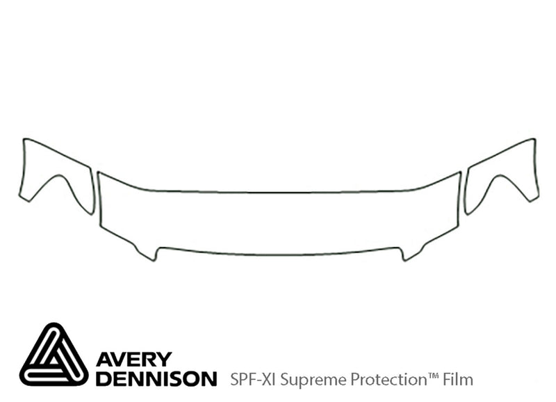explorer Avery Dennison Clear Bra Hood Precut PPF Diagram