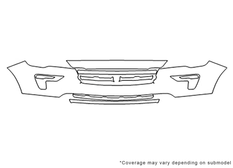 explorer Avery Dennison Clear Bra Bumper Precut PPF Diagram