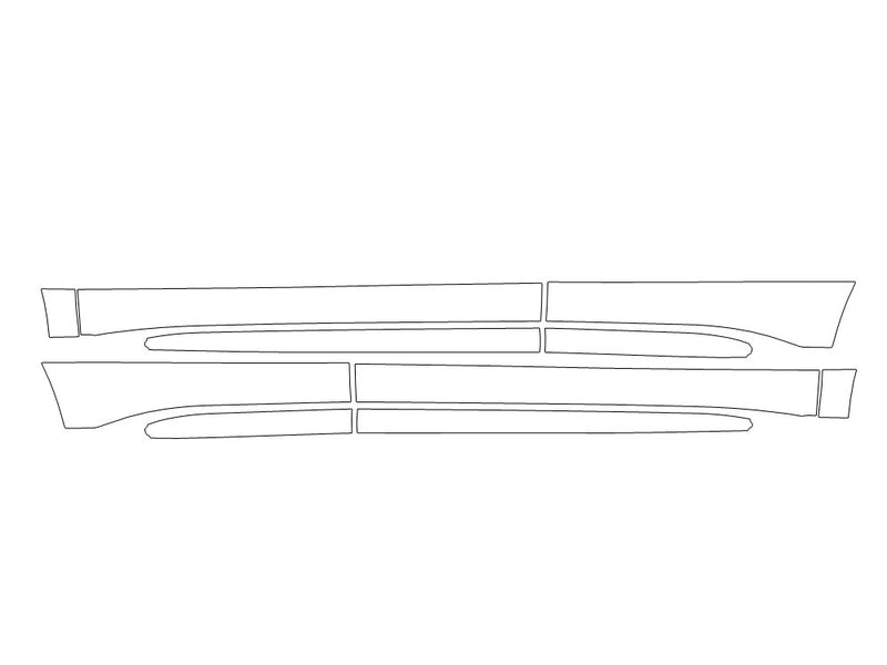 explorer Avery Dennison Clear Bra Door Cup Precut PPF Diagram