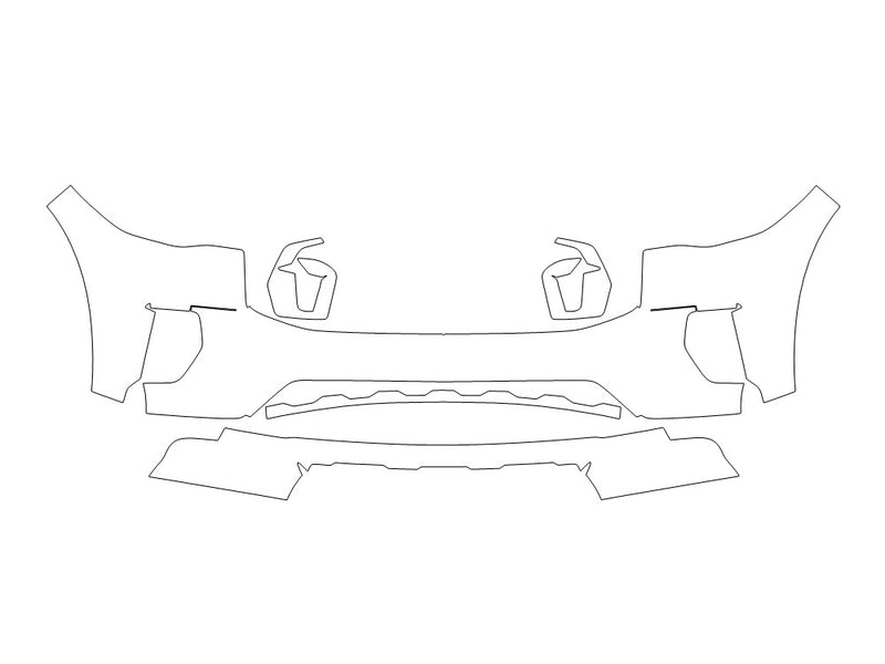 explorer Avery Dennison Clear Bra Bumper Precut PPF Diagram