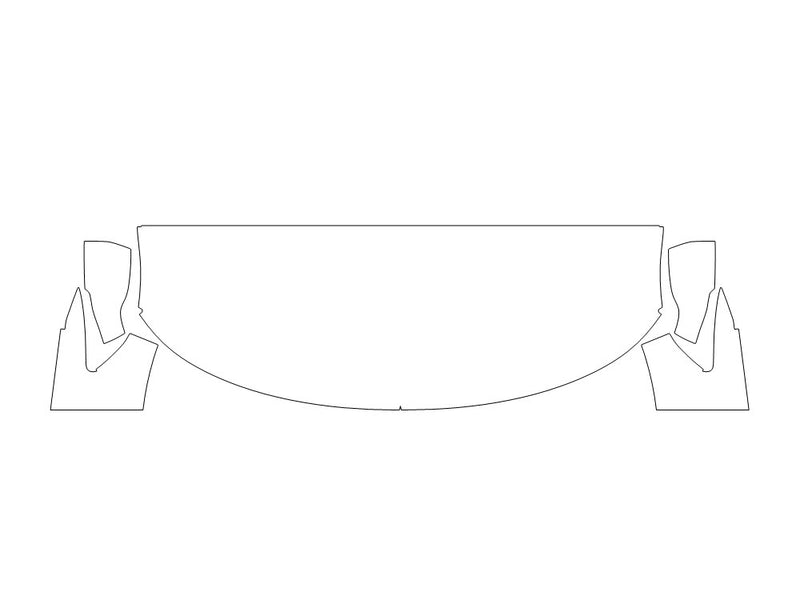 explorer Avery Dennison Clear Bra Hood Precut PPF Diagram