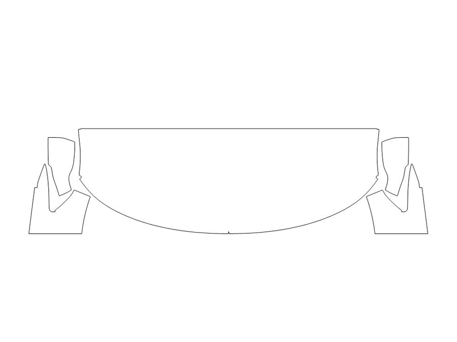 explorer Avery Dennison Clear Bra Hood Precut PPF Diagram