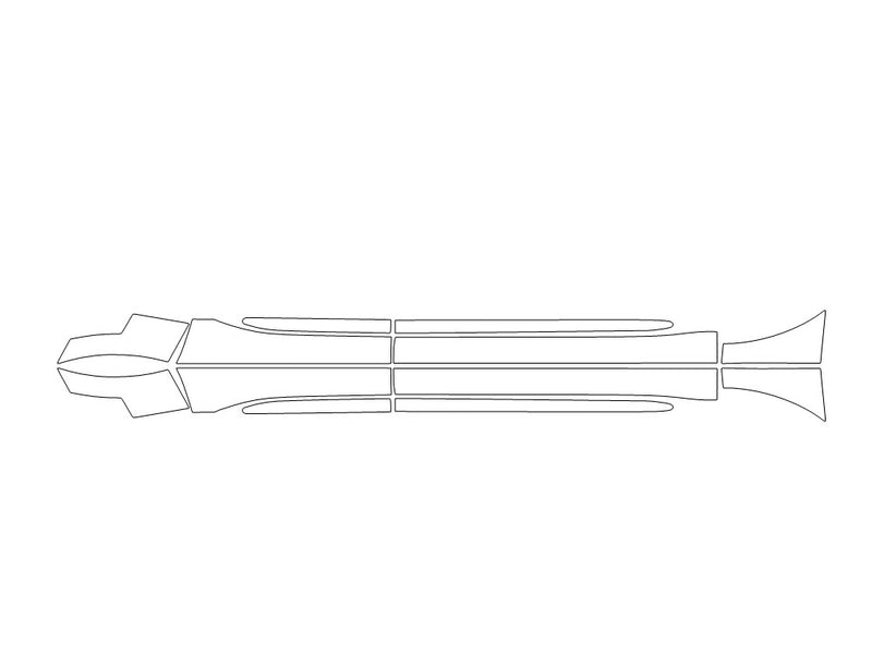 explorer Avery Dennison Clear Bra Door Cup Precut PPF Diagram