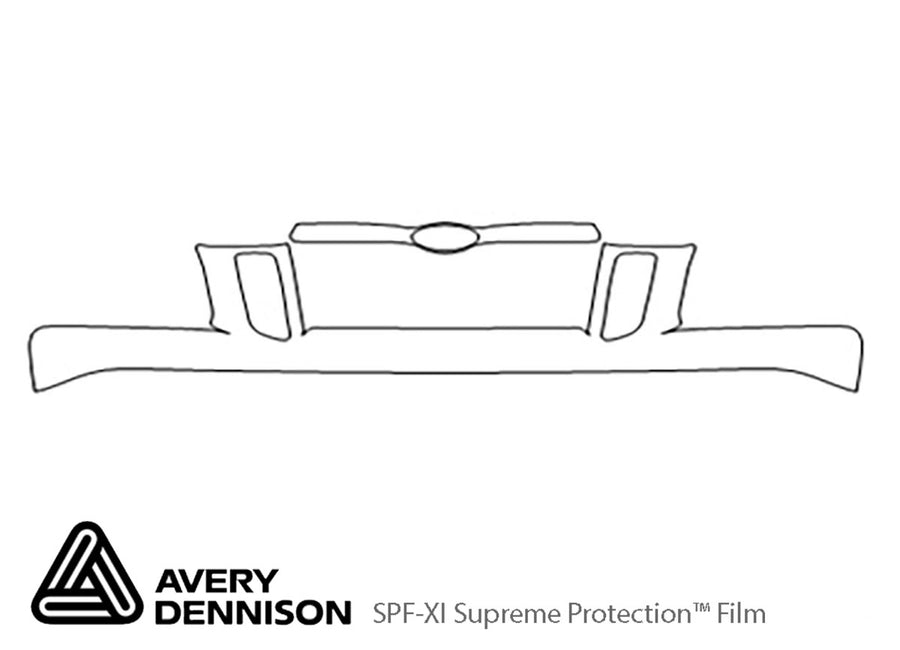 explorer sport trac Avery Dennison Clear Bra Bumper Precut PPF Diagram