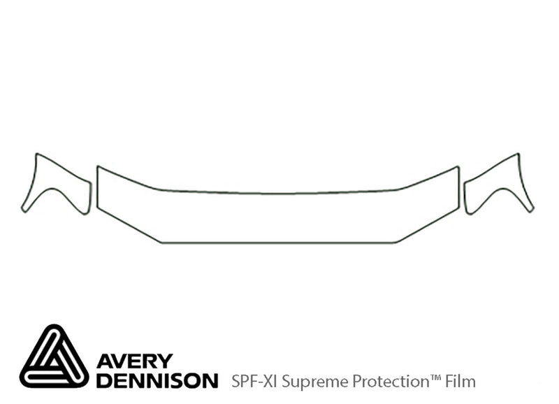 explorer sport trac Avery Dennison Clear Bra Hood Precut PPF Diagram