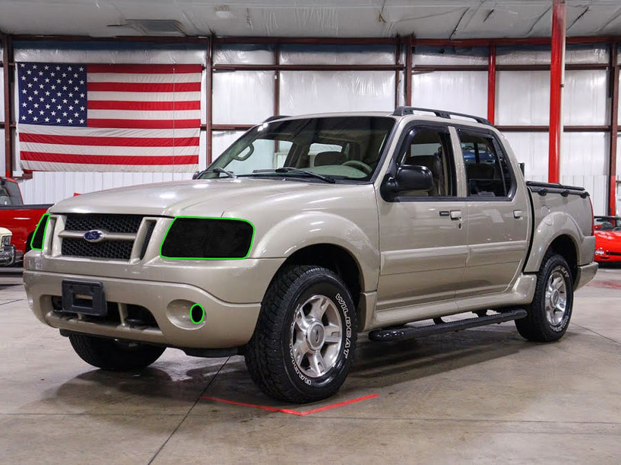 ford explorer sport trac 2001-2005 Headlight Tint Location