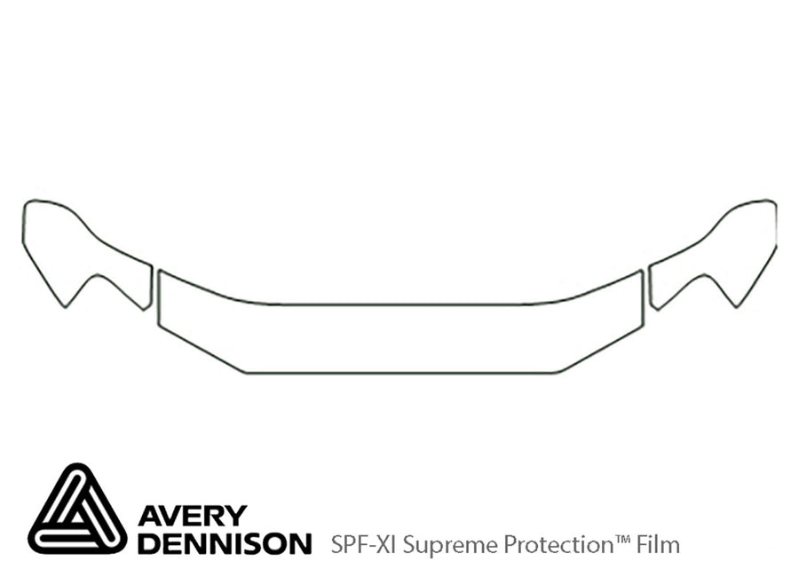explorer sport trac Avery Dennison Clear Bra Hood Precut PPF Diagram