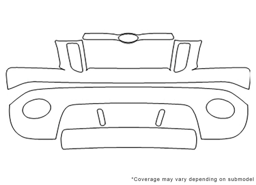 explorer sport trac Avery Dennison Clear Bra Bumper Precut PPF Diagram