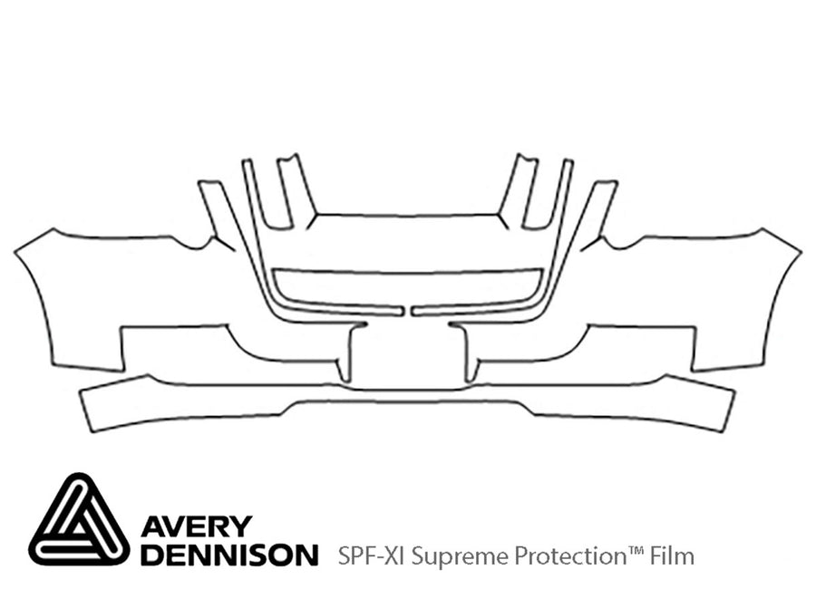 explorer sport trac Avery Dennison Clear Bra Bumper Precut PPF Diagram