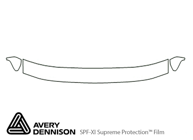 f-150 Avery Dennison Clear Bra Hood Precut PPF Diagram