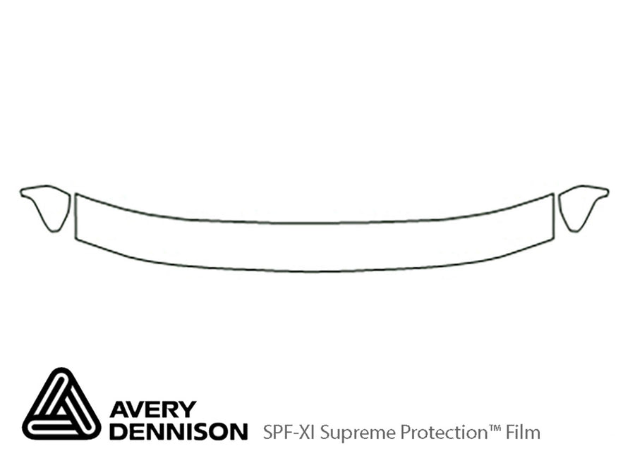 f-150 Avery Dennison Clear Bra Hood Precut PPF Diagram