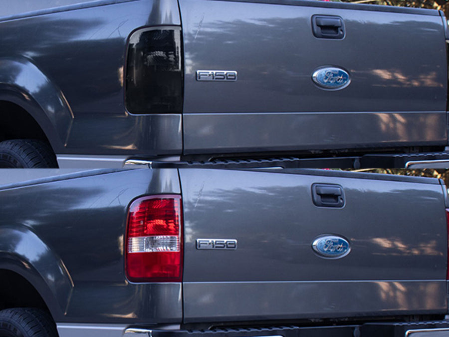 f-150 (step side) Before and After Smoked Taillights