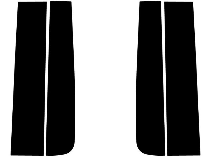 ford f-150 2004-2014 (regular cab) Matte Black Pillar Trim Diagram