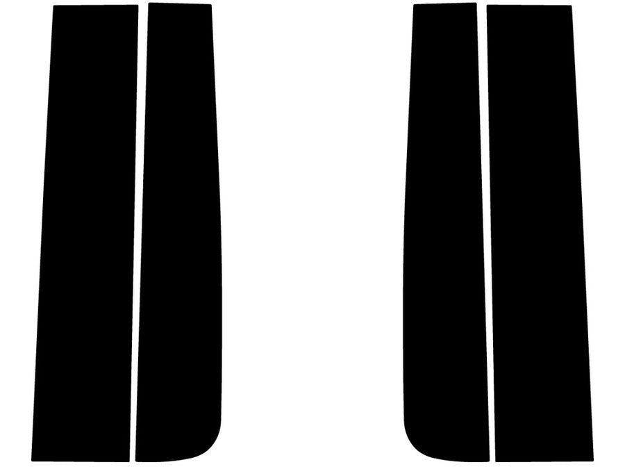 ford f-150 2004-2014 (regular cab) Matte Black Pillar Trim Diagram