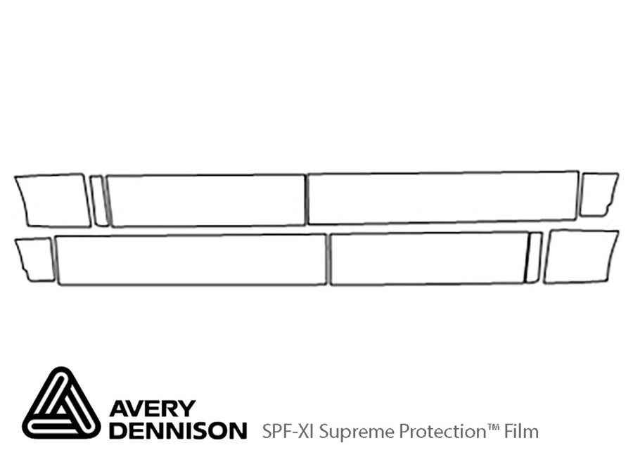 f-150 Avery Dennison Clear Bra Door Cup Precut PPF Diagram