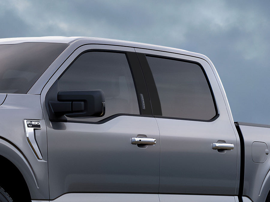 ford f-150 2015-2021 (supercab / supercrew) Matte Black Pillar Cover Diagram
