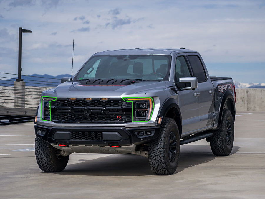 ford f-150 2020-2024 (raptor) Headlight Protection Installation Location