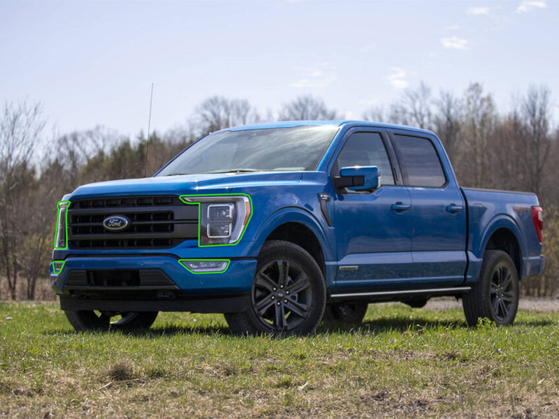 ford f-150 2021-2023 Headlight Protection Installation Location
