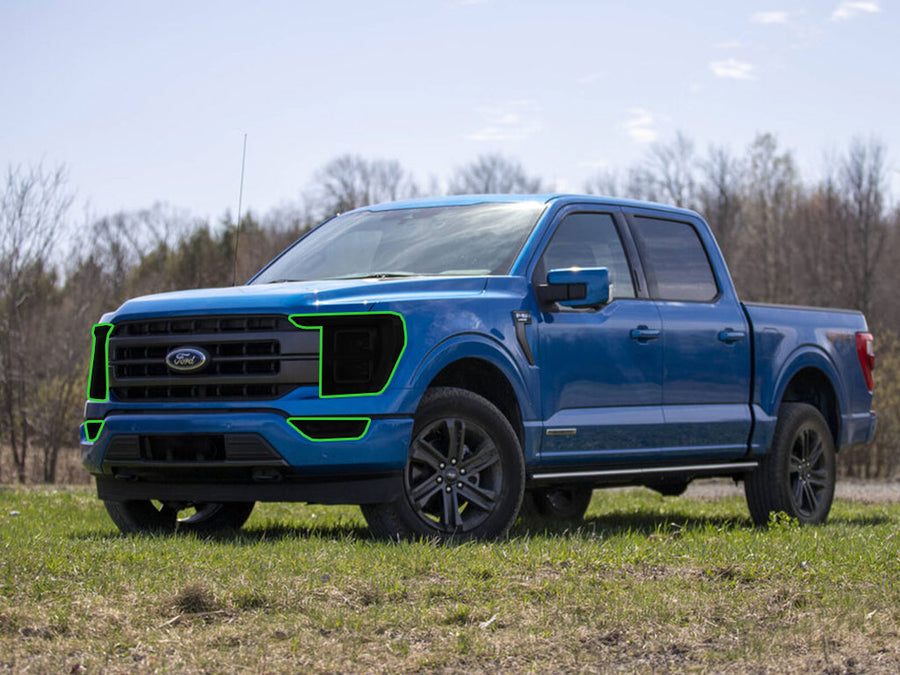 ford f-150 2021-2023 Headlight Tint Location