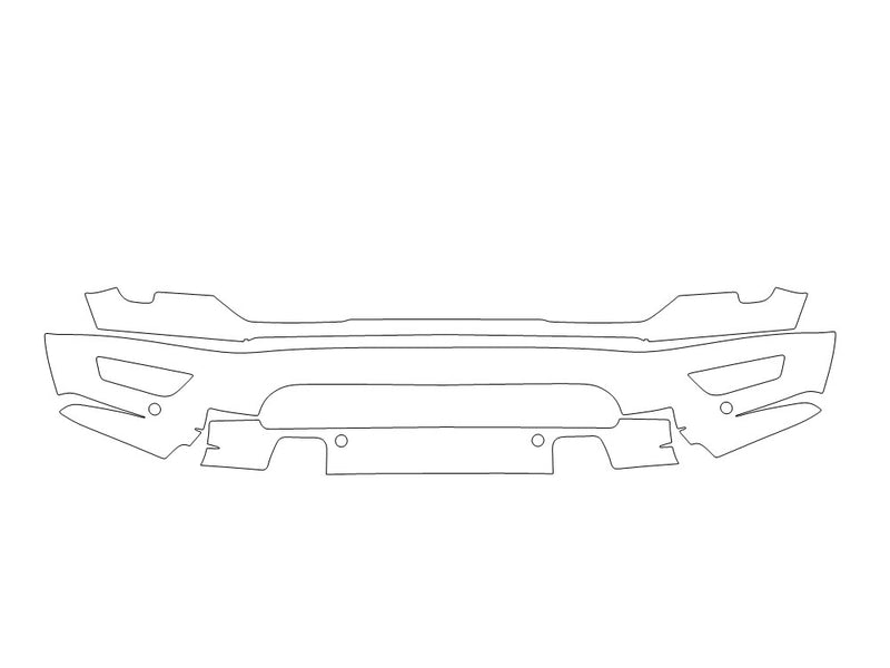 f-150 Avery Dennison Clear Bra Bumper Precut PPF Diagram