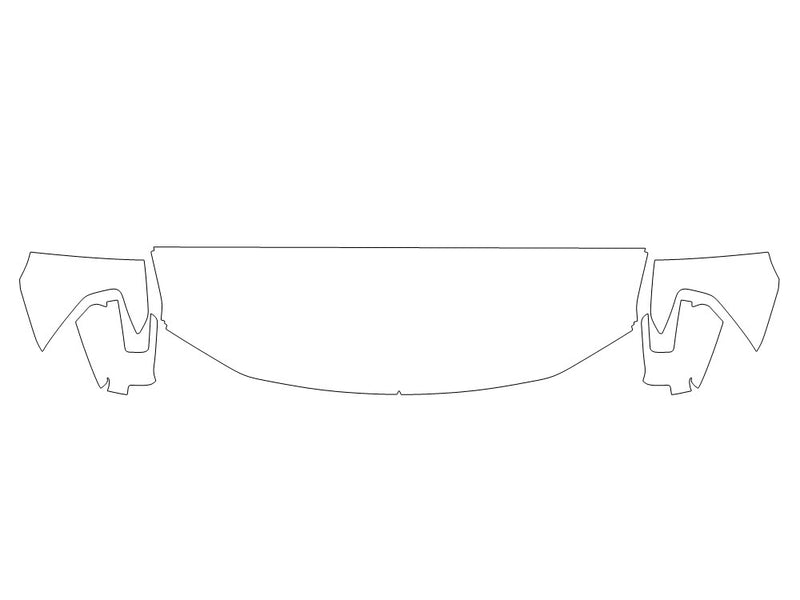 f-150 3M Clear Bra Hood Precut PPF Diagram