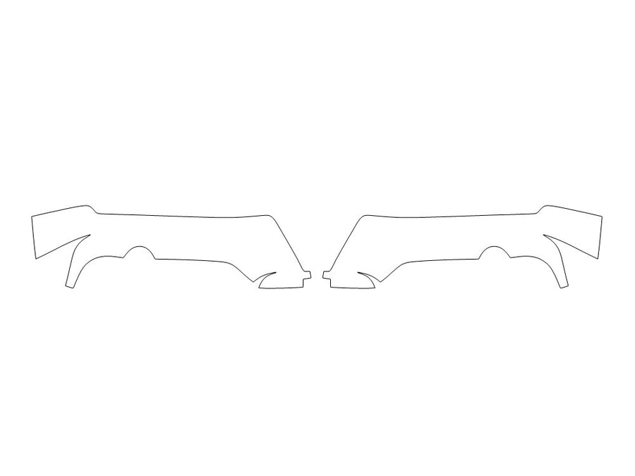 f-150 3M Clear Bra Door Cup Precut PPF Diagram