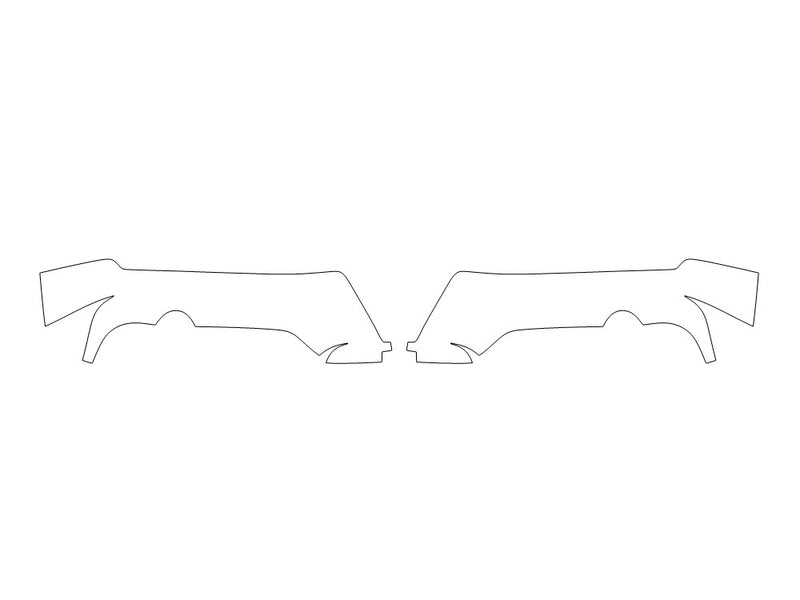 f-150 Avery Dennison Clear Bra Door Cup Precut PPF Diagram