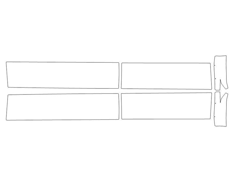 f-150 3M Clear Bra Door Cup Precut PPF Diagram