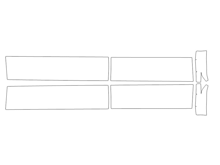 f-150 Avery Dennison Clear Bra Door Cup Precut PPF Diagram