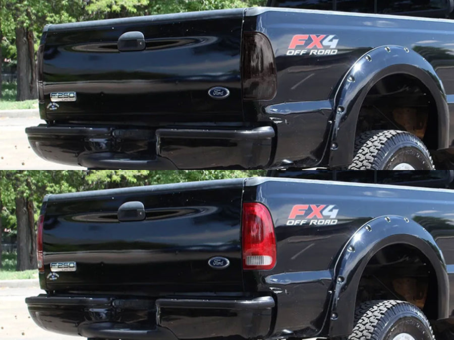 f-250 Before and After Smoked Taillights