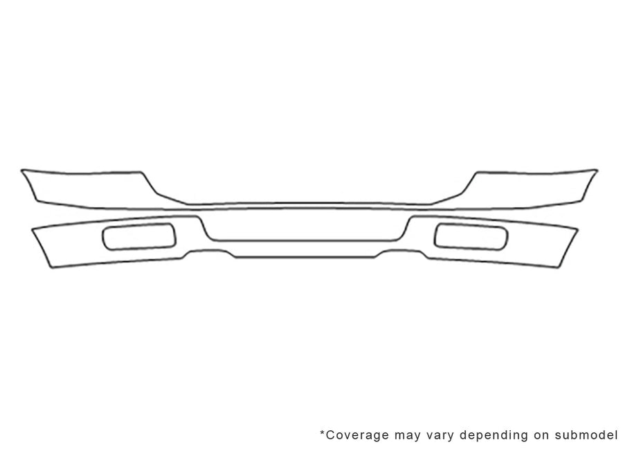 f-250 Avery Dennison Clear Bra Bumper Precut PPF Diagram