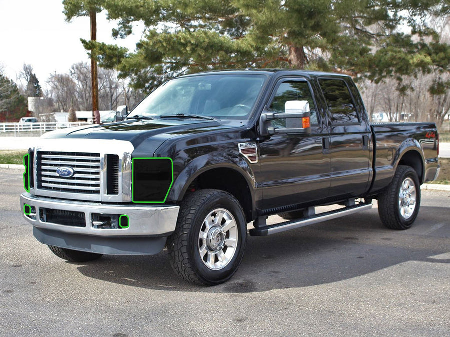 ford f-250 2008-2010 Headlight Tint Location
