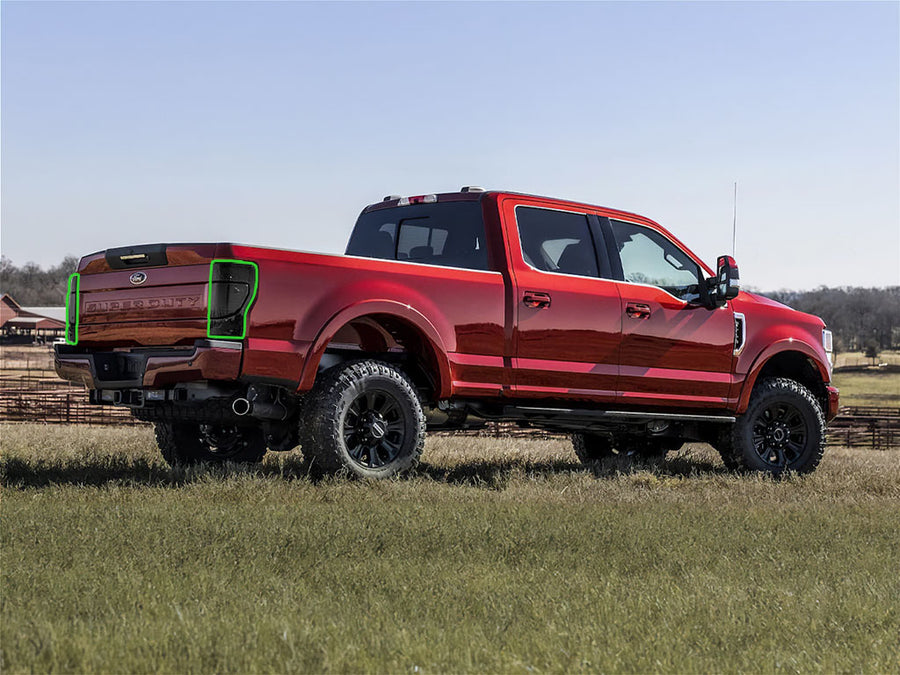 f-250 (w/ blind spot information system ) Tail Light Tint Installation Points
