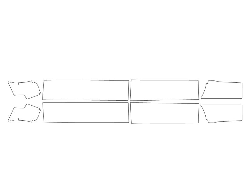 f-250 3M Clear Bra Door Cup Precut PPF Diagram