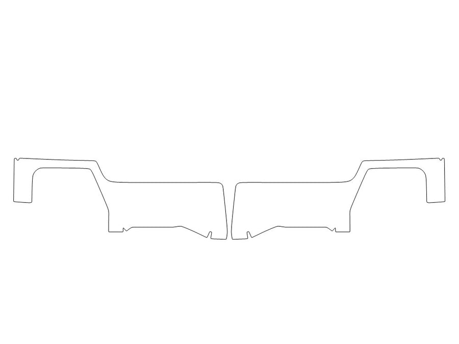 f-250 3M Clear Bra Door Cup Precut PPF Diagram