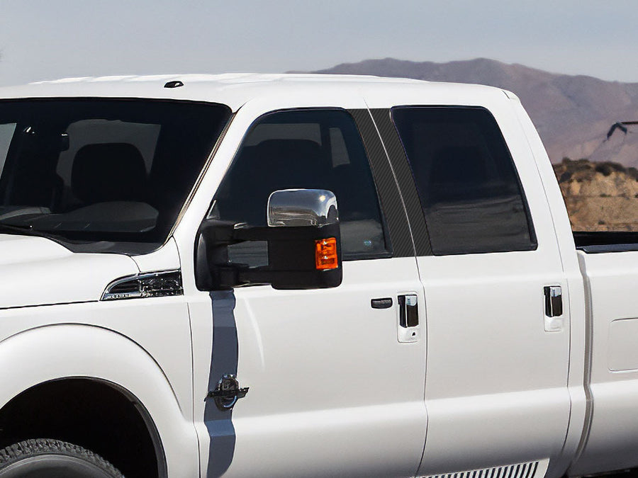 ford f-350 1999-2014 Carbon Fiber Pillar Cover Diagram