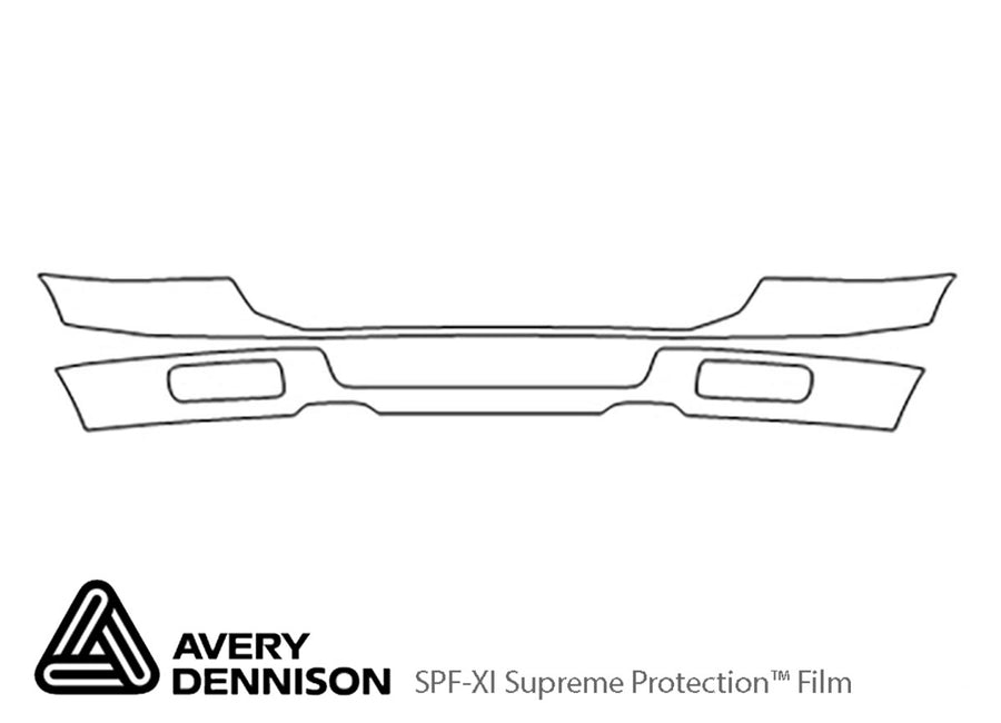 f-350 Avery Dennison Clear Bra Bumper Precut PPF Diagram