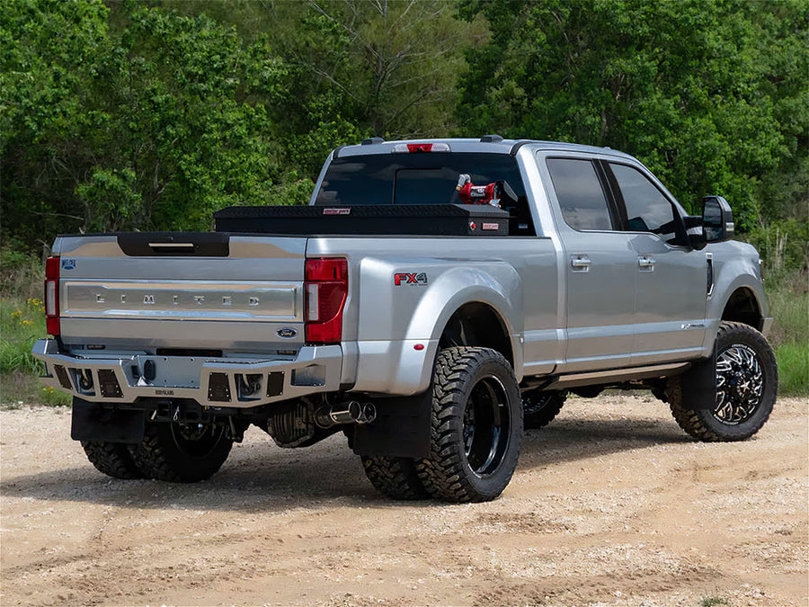 ford f-350 2017-2024 (super cab / supercrew) Brushed Aluminum Black Pillar Trim
