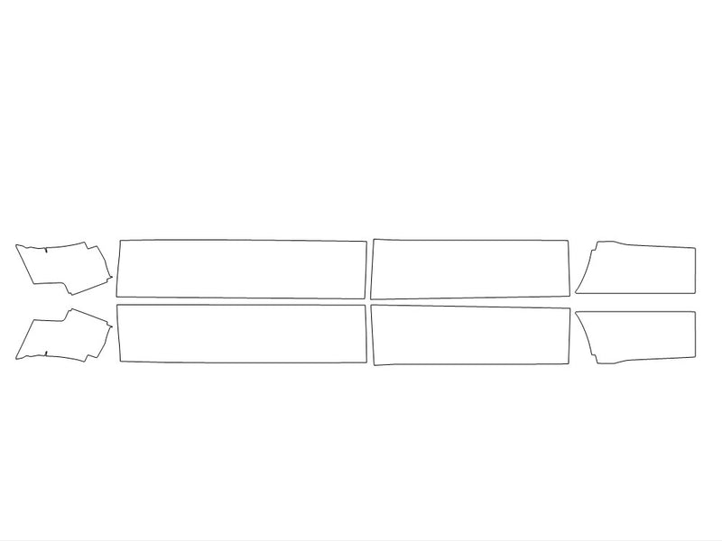 f-350 Avery Dennison Clear Bra Door Cup Precut PPF Diagram