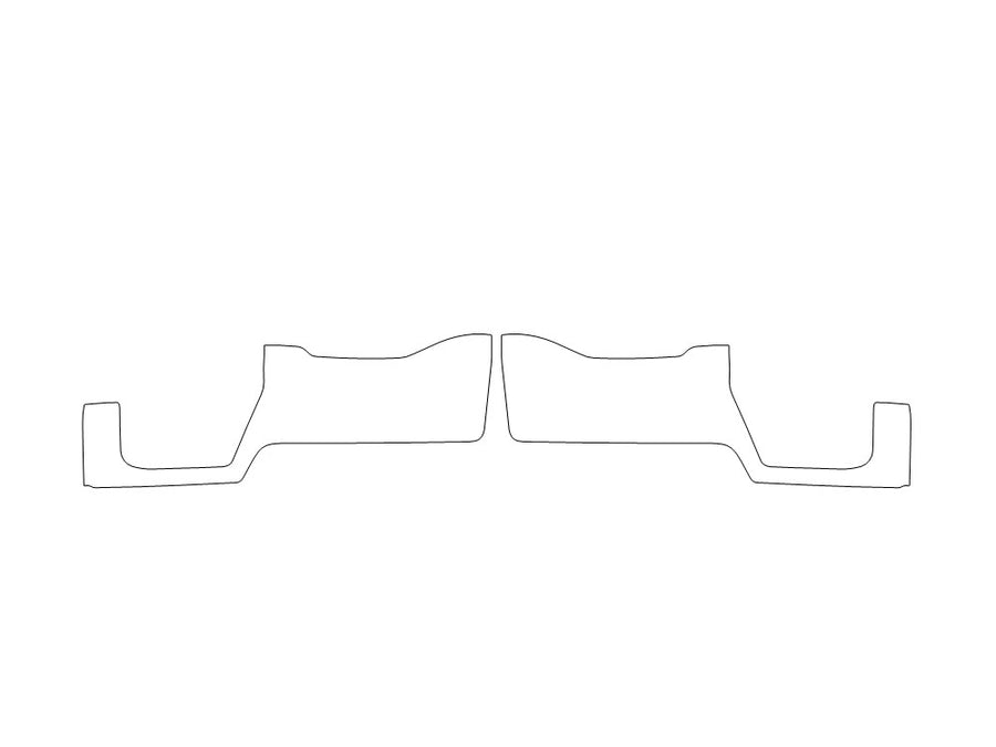 f-350 3M Clear Bra Door Cup Precut PPF Diagram