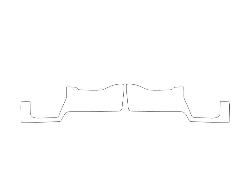 f-350 Avery Dennison Clear Bra Door Cup Precut PPF Diagram