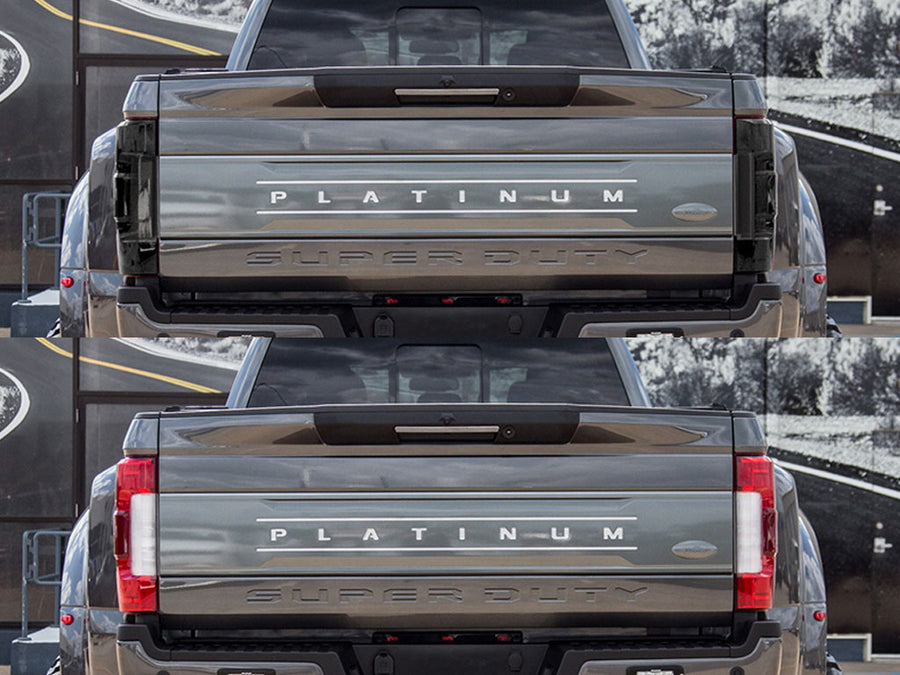 f-450 Before and After Smoked Taillights