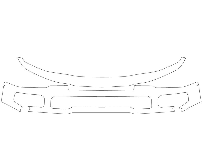 f-450 3M Clear Bra Bumper Precut PPF Diagram