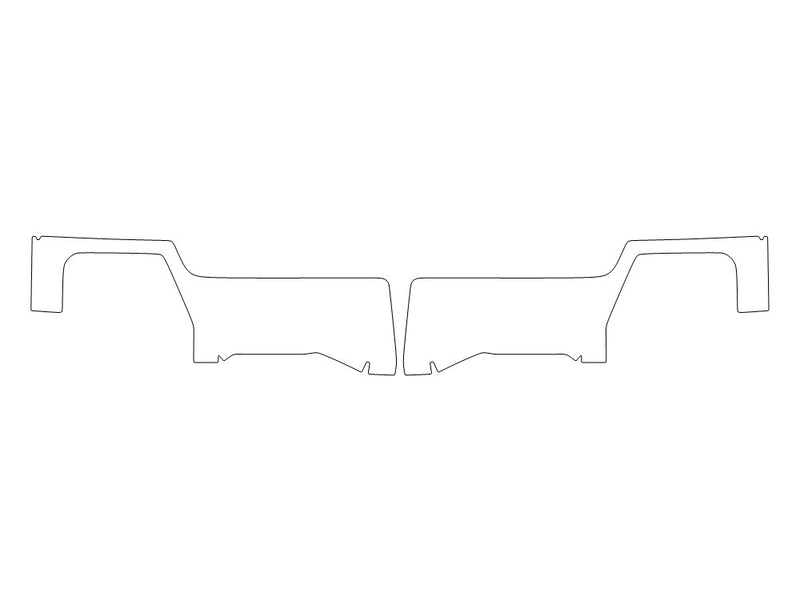 f-450 3M Clear Bra Door Cup Precut PPF Diagram